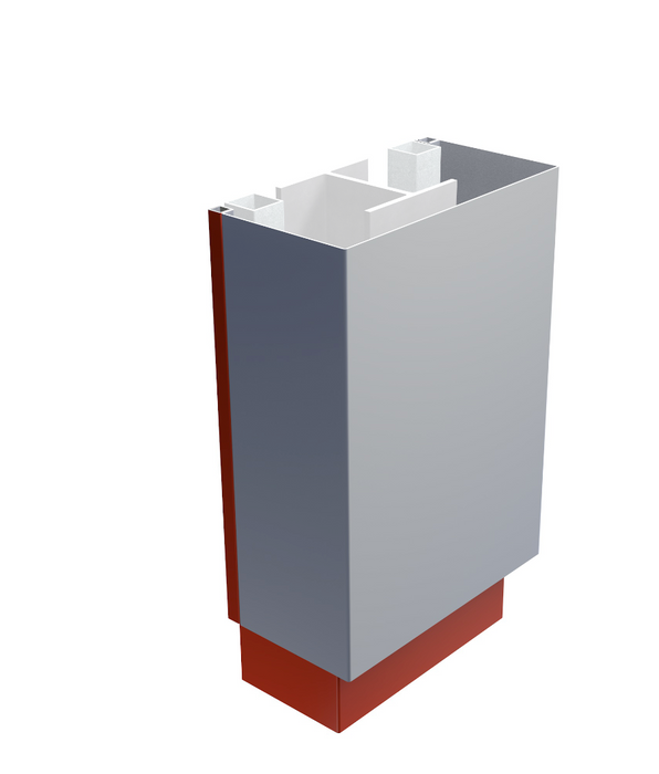 Alumasc Skyline Column Castings - Semi Square DuoColour Column Casing x 3 Metres Length - Aluminium Gutters Direct