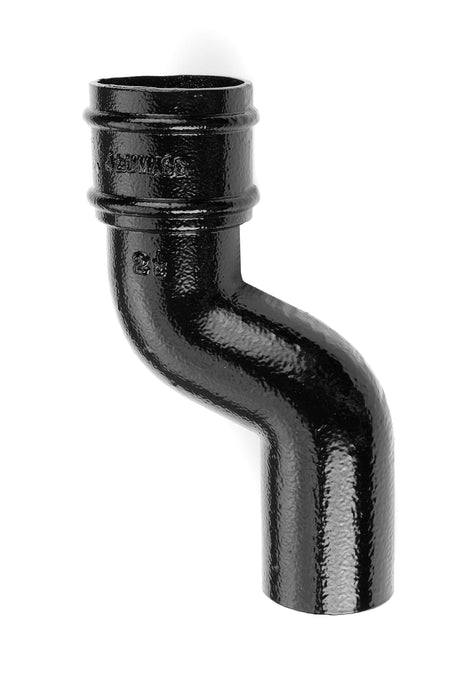 Alumasc Heritage - Round Cast Aluminium Socketed 112.5 degree Offset Without Ears - Aluminium Gutters Direct