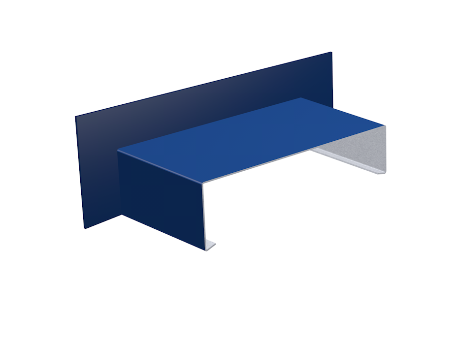 Alumasc Skyline Aluminium Sloping Coping - Upstand Left Hand Stop End - Aluminium Gutters Direct