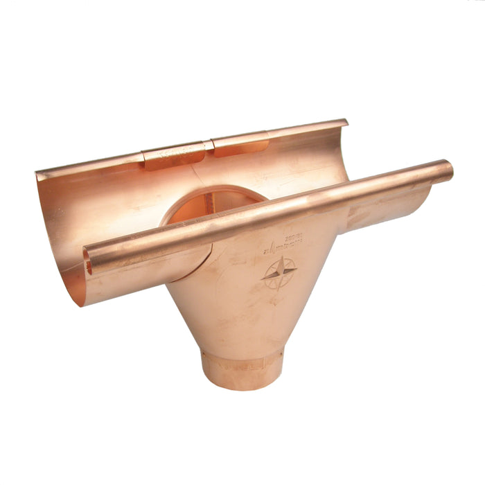 Alumasc Infinity Copper - Half Round Pre Fabricated Outlet - Aluminium Gutters Direct