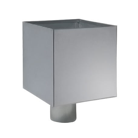 Alumasc Infinity Natural Zinc - Contemporary Hopper Head - Aluminium Gutters Direct