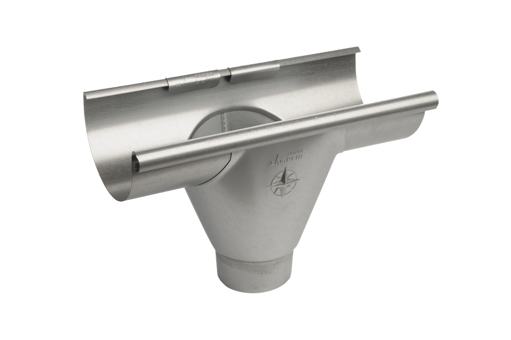 Alumasc Infinity Steel - Half Round Pre Fabricated Outlet - Aluminium Gutters Direct