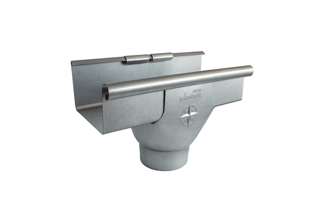 Alumasc Infinity Steel - Box Gutter Pre Fabricated Outlet 120mm - Aluminium Gutters Direct