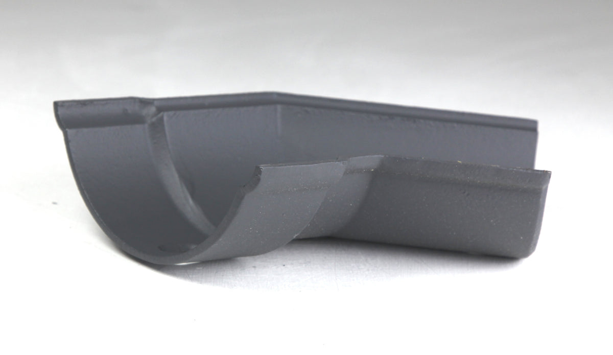 Hargreaves - Cast Iron Beaded HR Guttering (100mm-150mm) LH/RH 135 Degree Angle - Aluminium Gutters Direct