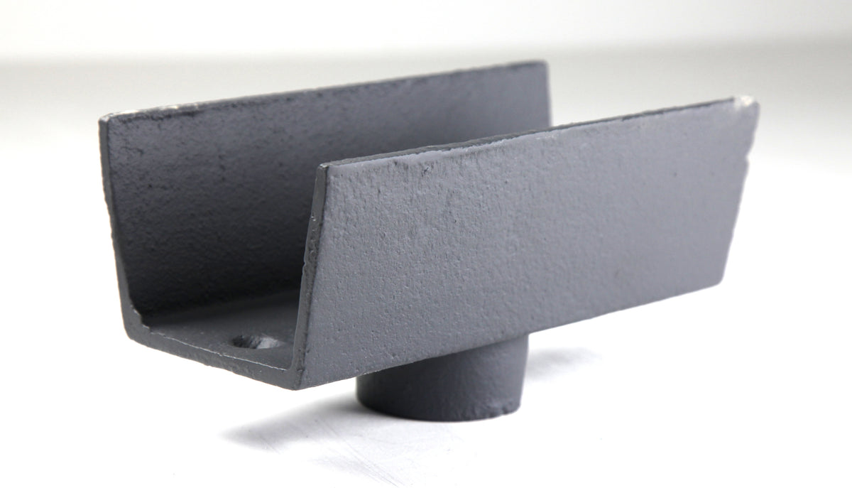 Hargreaves - Cast Iron Box Guttering (100x75mm) 75mm Outlet - Aluminium Gutters Direct
