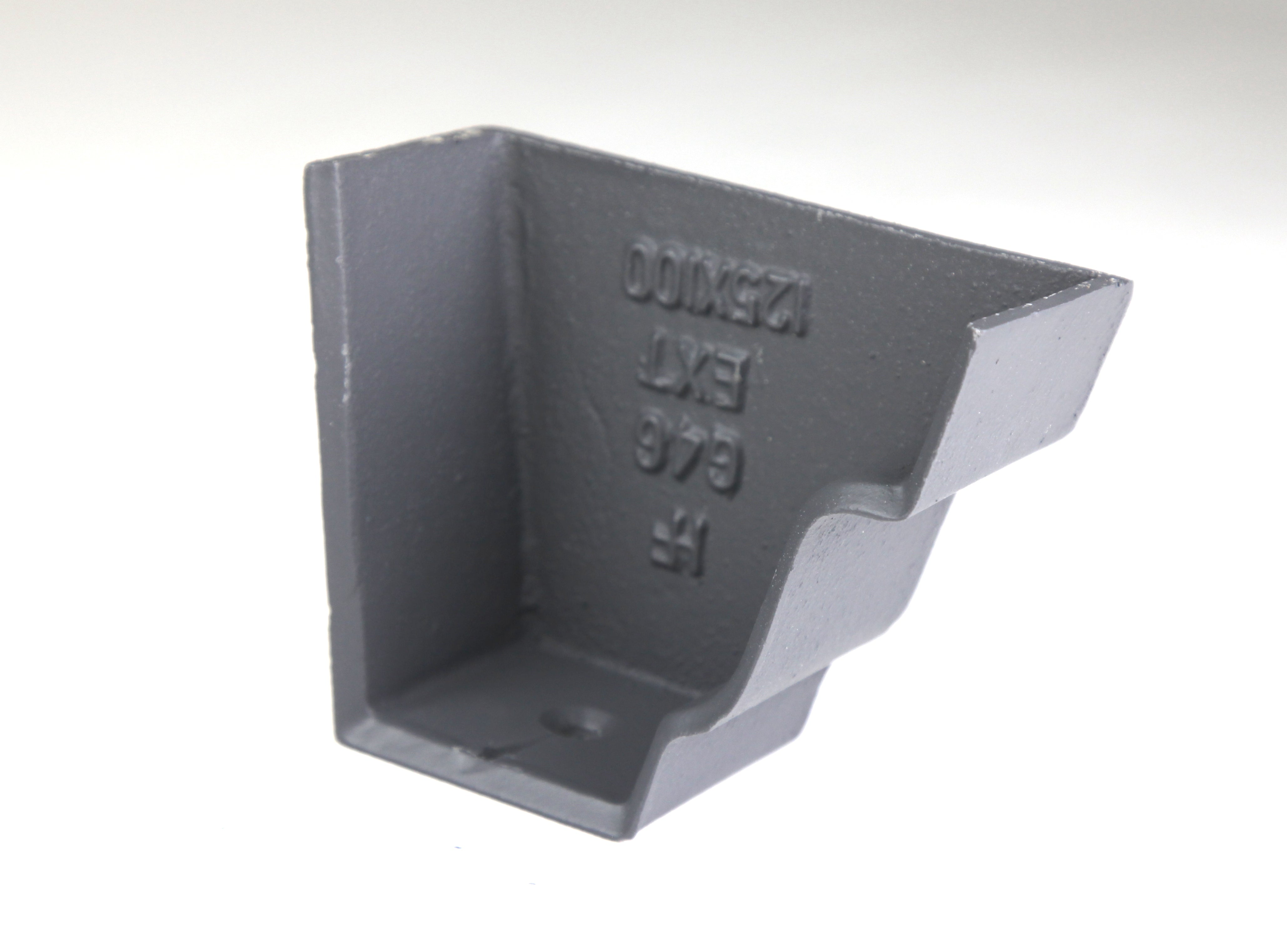 Hargreaves - Cast Iron G46 Guttering (100x75mm-125x100mm) External Stopend - Aluminium Gutters Direct