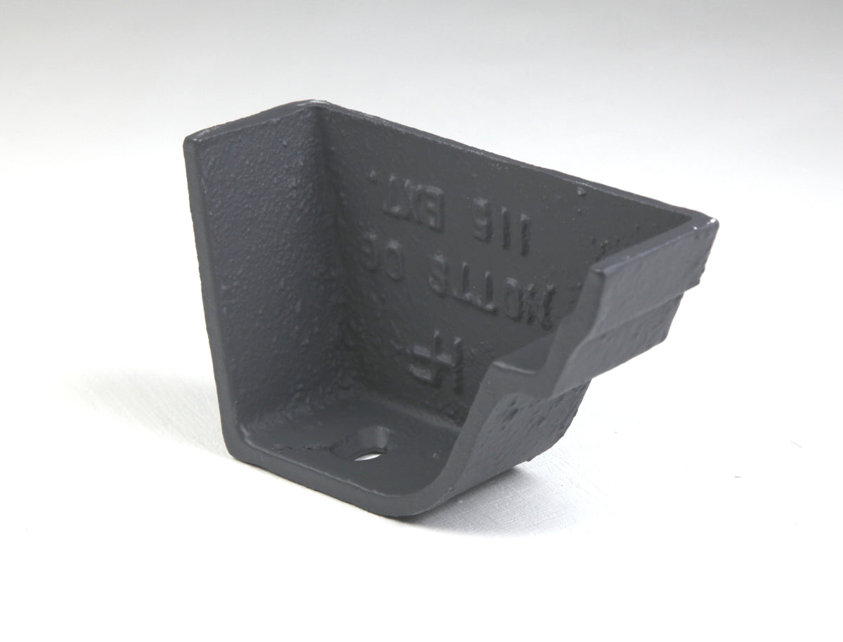 Hargreaves - Cast Iron Notts Ogee Guttering (115mm) External Stopend - Aluminium Gutters Direct