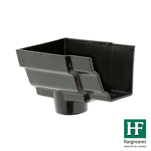Hargreaves - Cast Iron H16 Guttering (125x100mm-150x100mm) External Dropend - Aluminium Gutters Direct