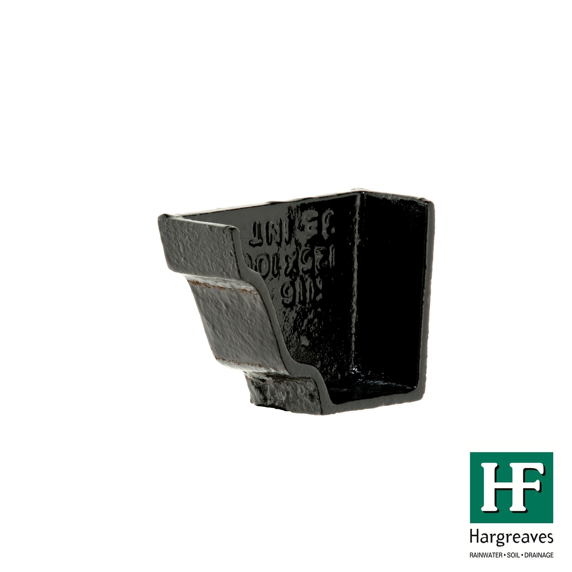 Hargreaves - Cast Iron H16 Guttering (125x100mm-150x100mm) Internal Stopend - Aluminium Gutters Direct