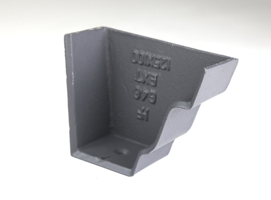 Hargreaves - Cast Iron G46 Guttering (100x75mm-125x100mm) External Stopend - Aluminium Gutters Direct