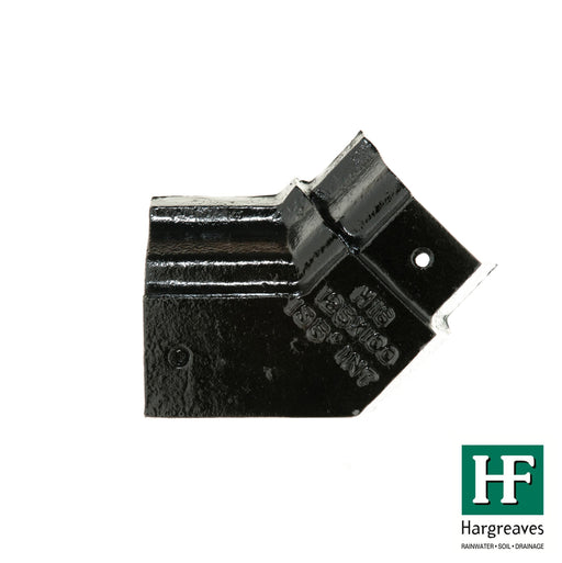 Hargreaves - Cast Iron H16 Guttering (125x100mm-150x100mm) Internal 135 Degree Angle - Aluminium Gutters Direct