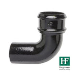 Hargreaves - Cast Iron Round Downpipe (65mm-150mm) 92.5 Degree Bend - Aluminium Gutters Direct
