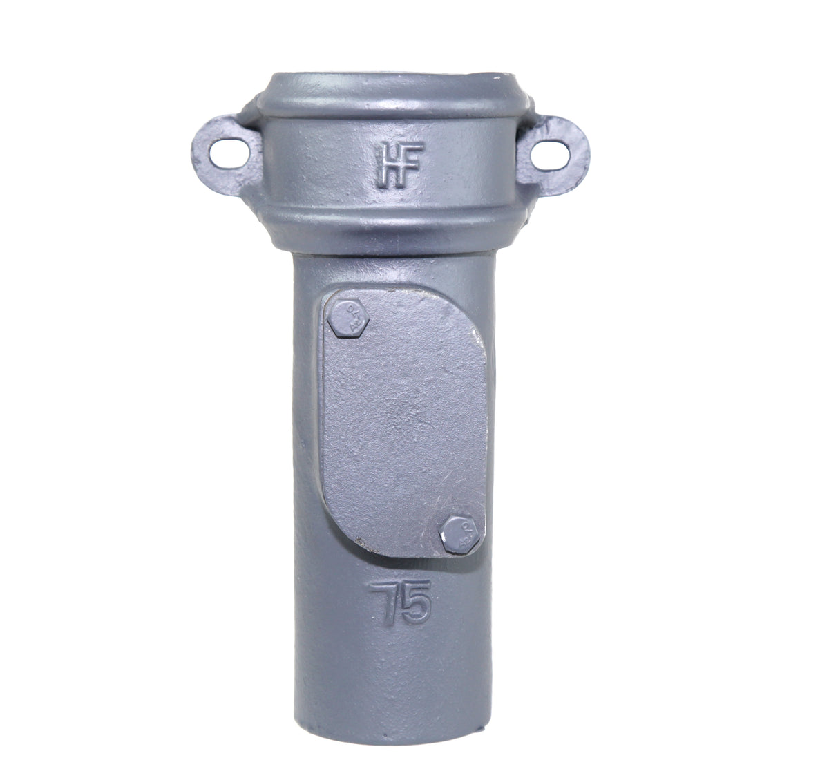 Hargreaves - Cast Iron Round Downpipe (65mm-150mm) Eared Access Point - Aluminium Gutters Direct
