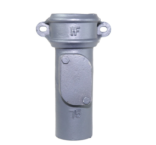 Hargreaves - Cast Iron Round Downpipe (65mm-150mm) Eared Access Point - Aluminium Gutters Direct