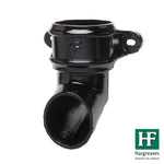 Hargreaves - Cast Iron Round Downpipe (65mm-150mm) Eared Shoe - Aluminium Gutters Direct
