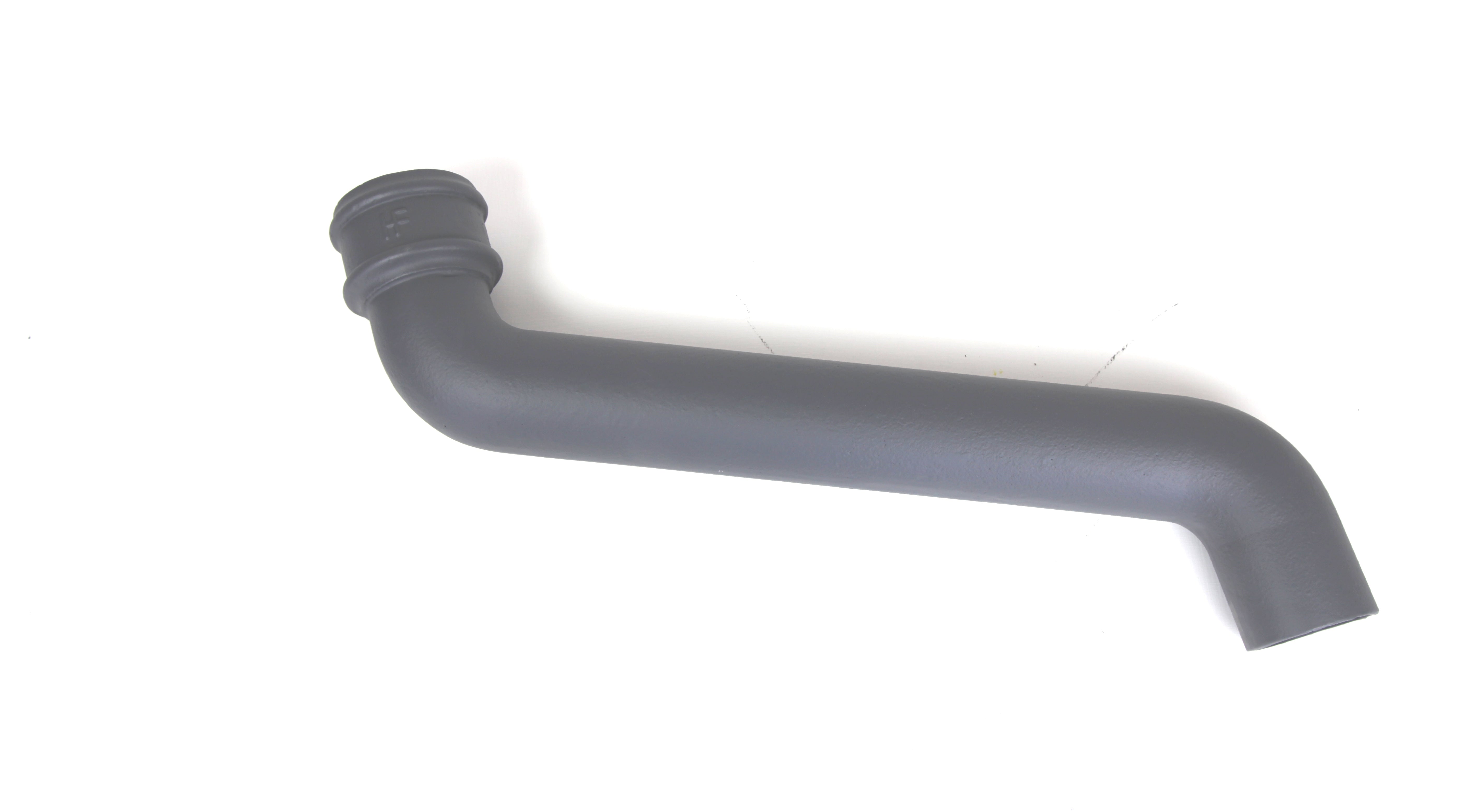 Hargreaves - Cast Iron Round Downpipe (65mm-150mm) 457mm Offset - Aluminium Gutters Direct