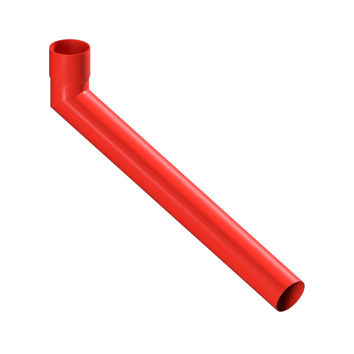 Dales Contemporary Round 76.2mm Dia Downpipe - Long Tailed Elbow 112.5 Degree (600mm Projection) CW Socket