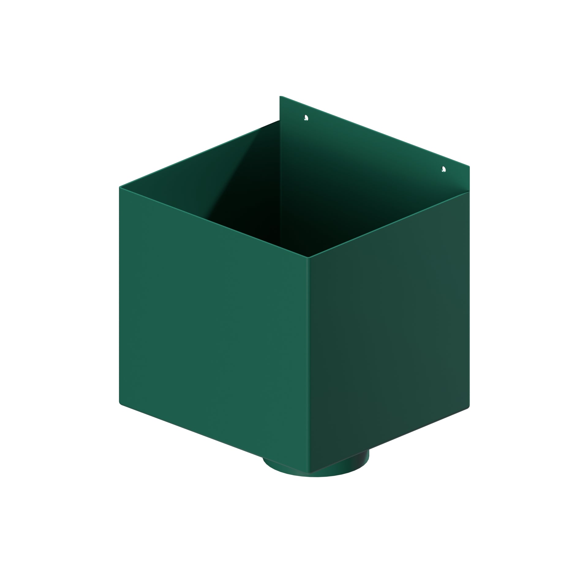 Dales Contemporary Round 101.6mm Dia Downpipe - Box Hopper (30mm Offset) 250x225x225mm
