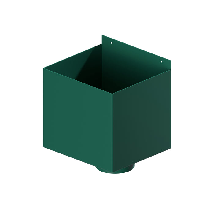 Dales Contemporary Round 101.6mm Dia Downpipe - Box Hopper (30mm Offset) 250x225x225mm