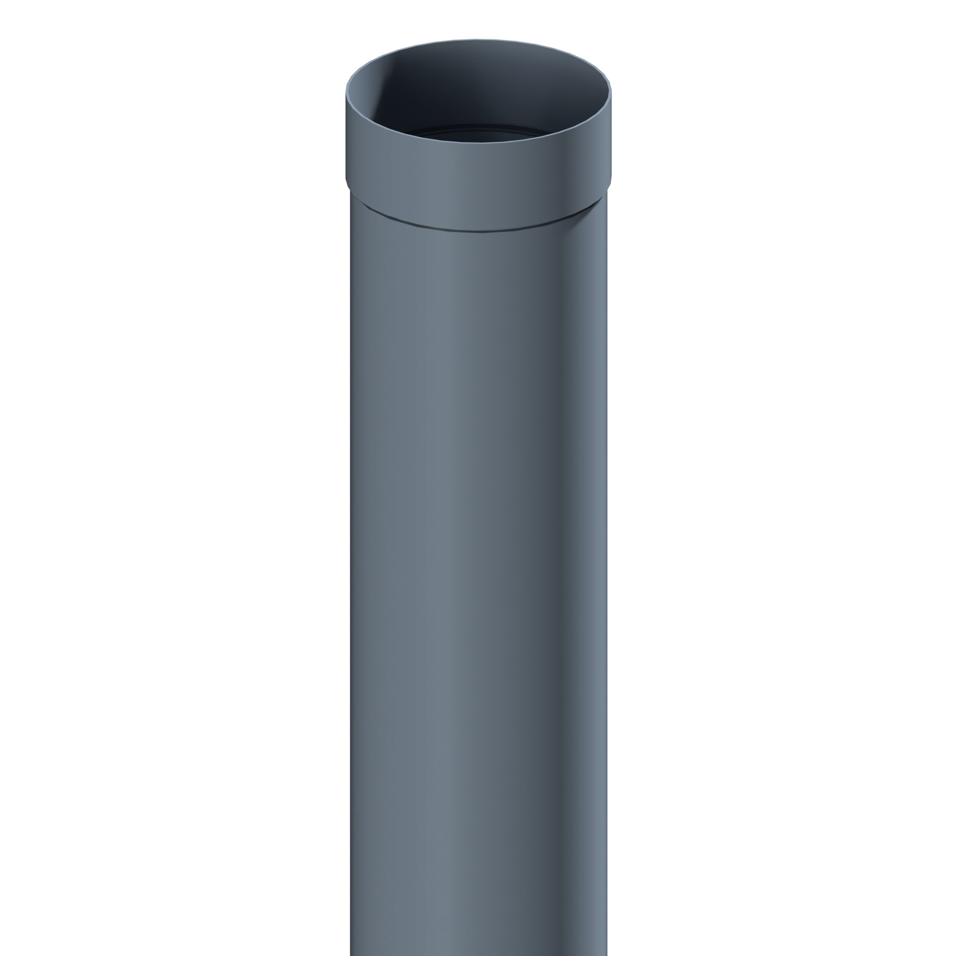 Dales Contemporary Round 152.4mm Dia Downpipe - 1m Length CW Socket