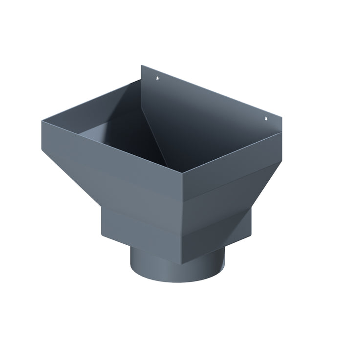 Dales Contemporary Round 152.4mm Dia Downpipe - Standard Hopper 30 mm Offset