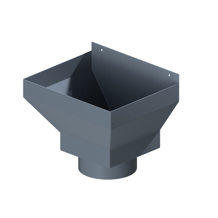 Dales Contemporary Round 152.4mm Dia Downpipe - Standard Hopper 30 mm Offset