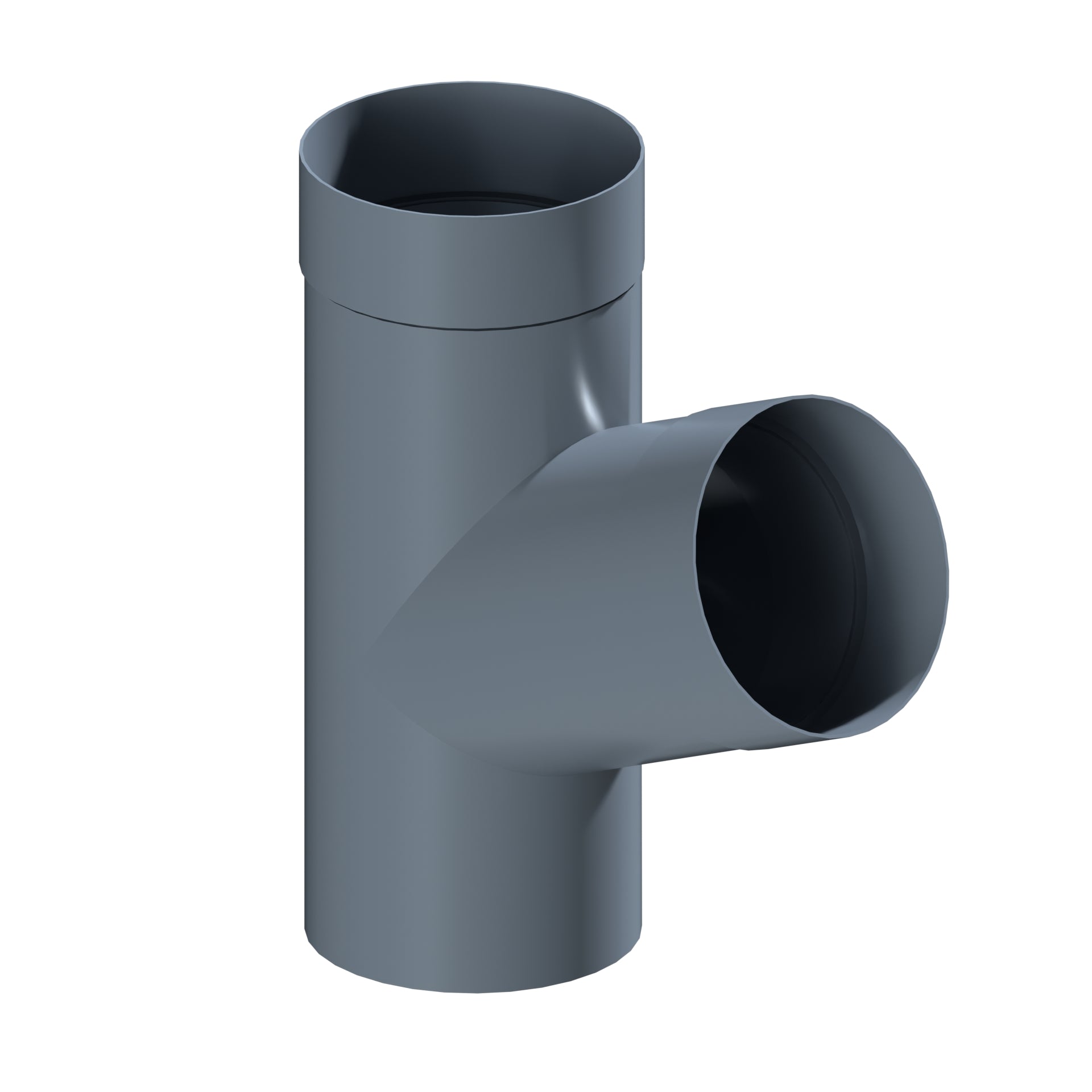 Dales Contemporary Round 152.4mm Dia Downpipe - 112.5 Degree Pipe Branch CW Socket