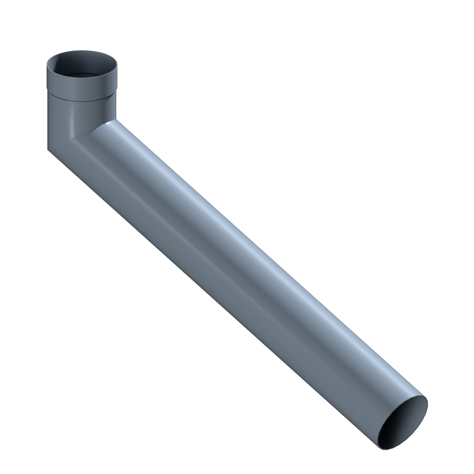 Dales Contemporary Round 152.4mm Dia Downpipe - Long Tailed Elbow 112.5 Degree (1000mm Projection) CW Socket