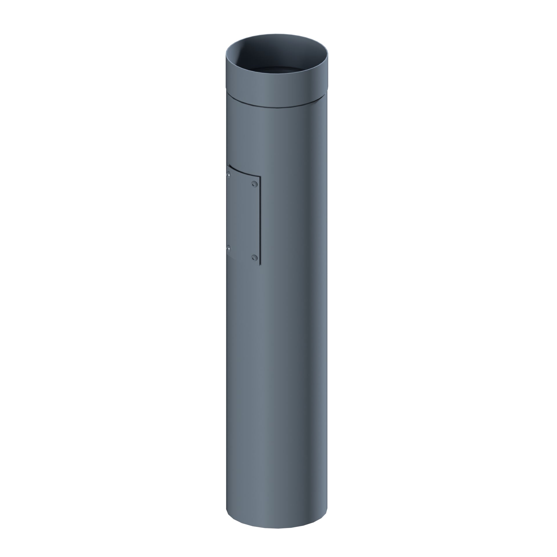Dales Contemporary Round 152.4mm Dia Downpipe - Rodding Access 750mm Long CW Socket & Cover Plate