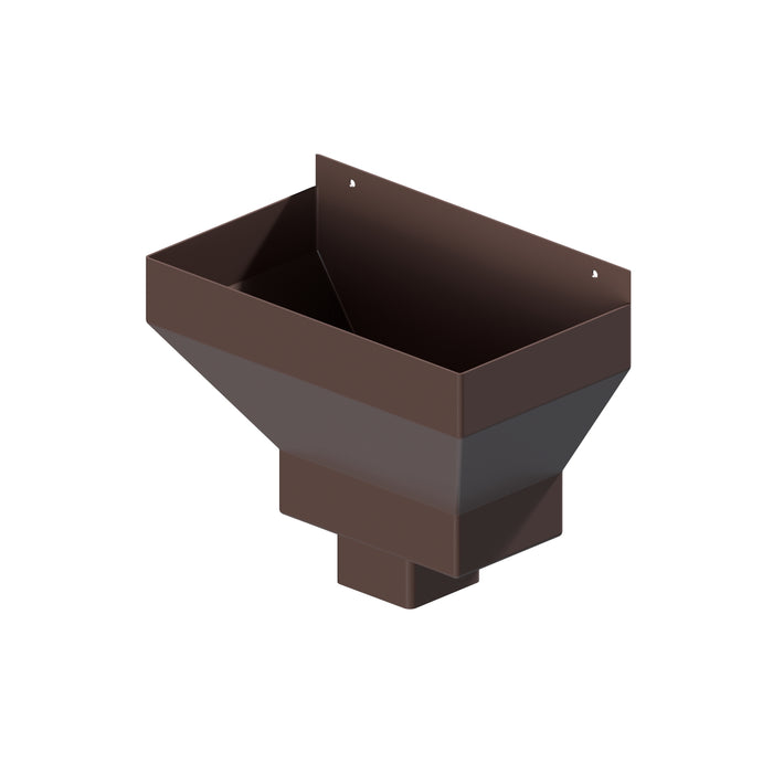 Dales Contemporary Square 76.2mm Downpipe - Standard Hopper 30 mm Offset