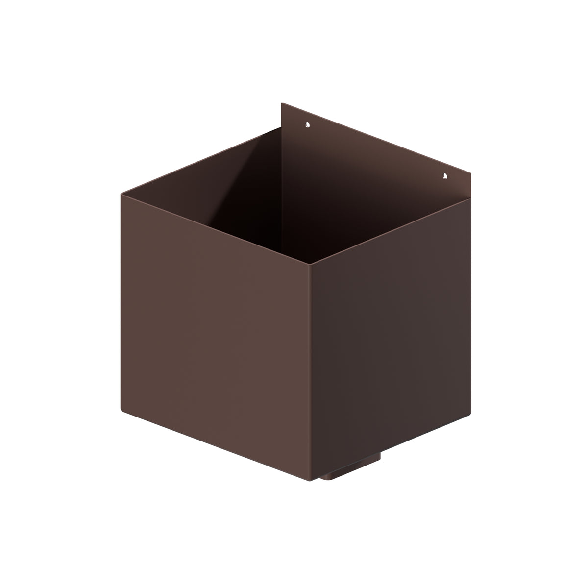 Dales Contemporary Square 76.2mm Downpipe - Box Hopper (30mm Offset) 250x225x225mm - Aluminium Gutters Direct