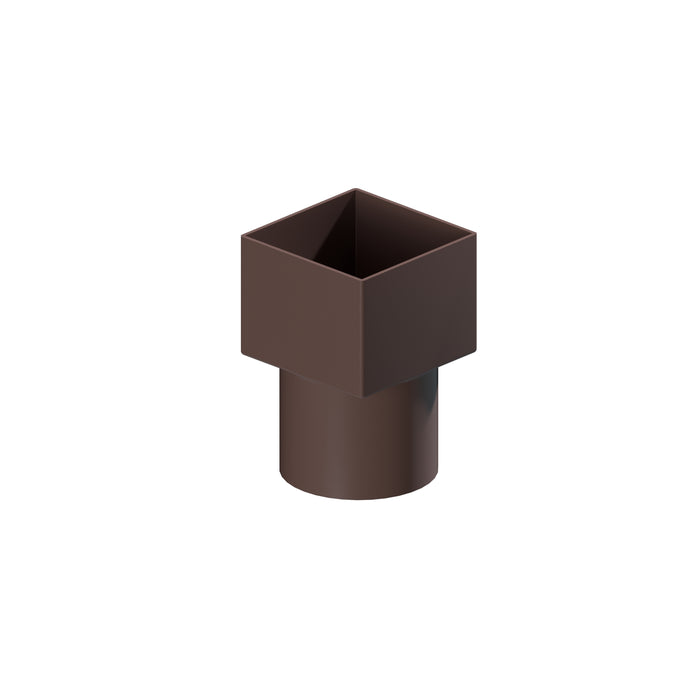 Dales Contemporary Square 76.2mm  Downpipe - 150mm Sq to 152.4 Rd Adaptor