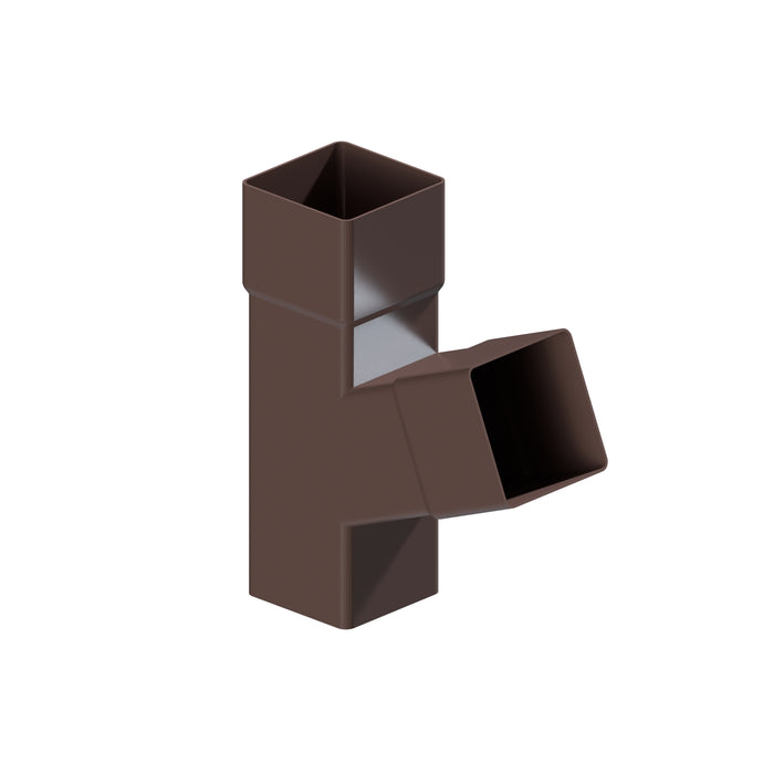 Dales Contemporary Square 76.2mm Downpipe - 112.5 Degree Pipe Branch CW Socket