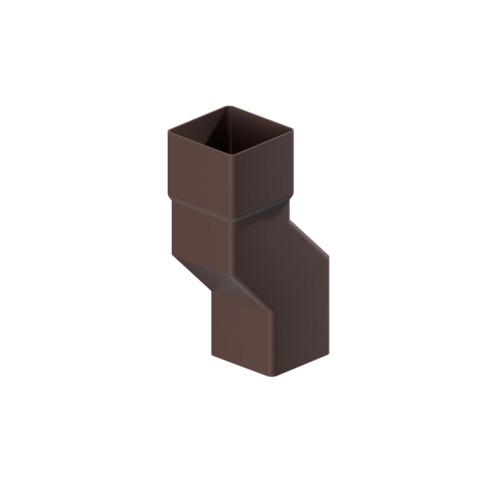 Dales Contemporary Square 76.2mm Downpipe - Pipe Offset 135 Degree (50mm Projection) CW Socket