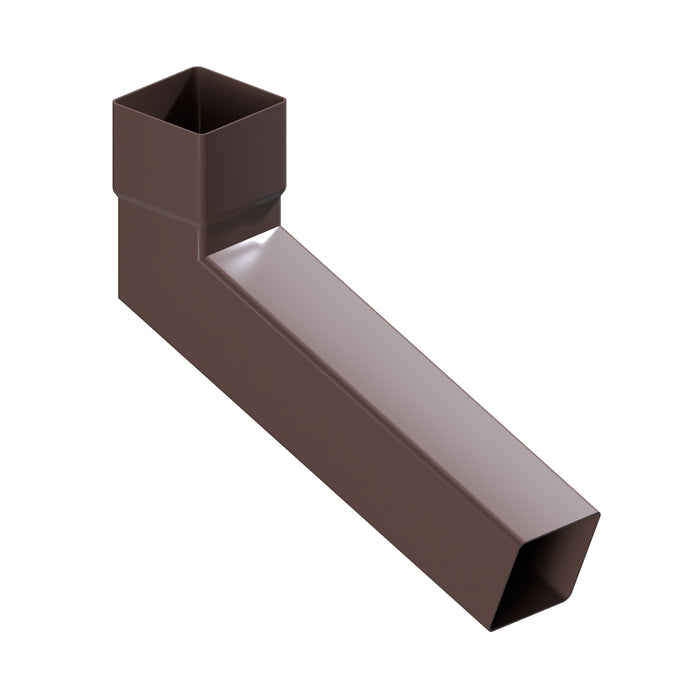 Dales Contemporary Square 76.2mm Downpipe - Long Tailed Elbow 112.5 Degree (300mm Projection) CW Socket