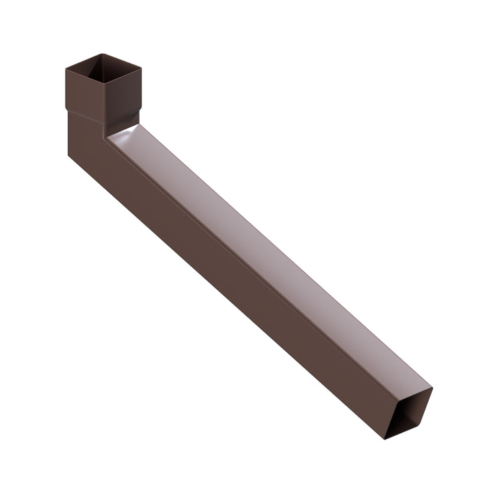 Dales Contemporary Square 76.2mm Downpipe - Long Tailed Elbow 112.5 Degree (600mm Projection) CW Socket