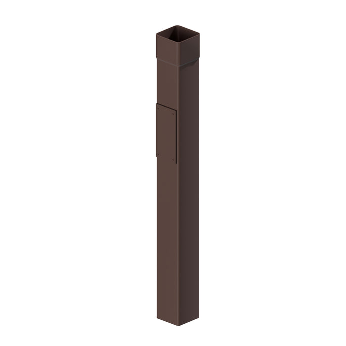 Dales Contemporary Square 76.2mm  Downpipe - Rodding Access 750mm Long CW Socket & Cover Plate