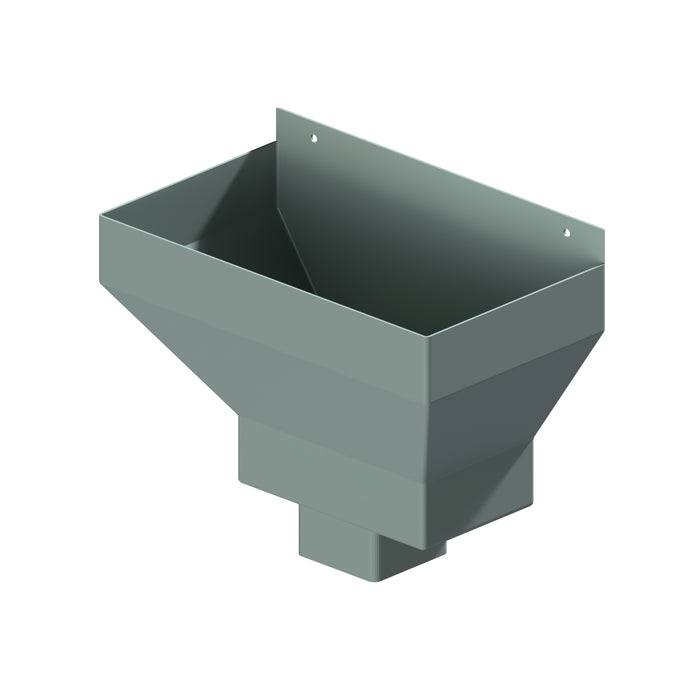 Dales Contemporary Square 101.6mm Downpipe - Standard Hopper 30 mm Offset