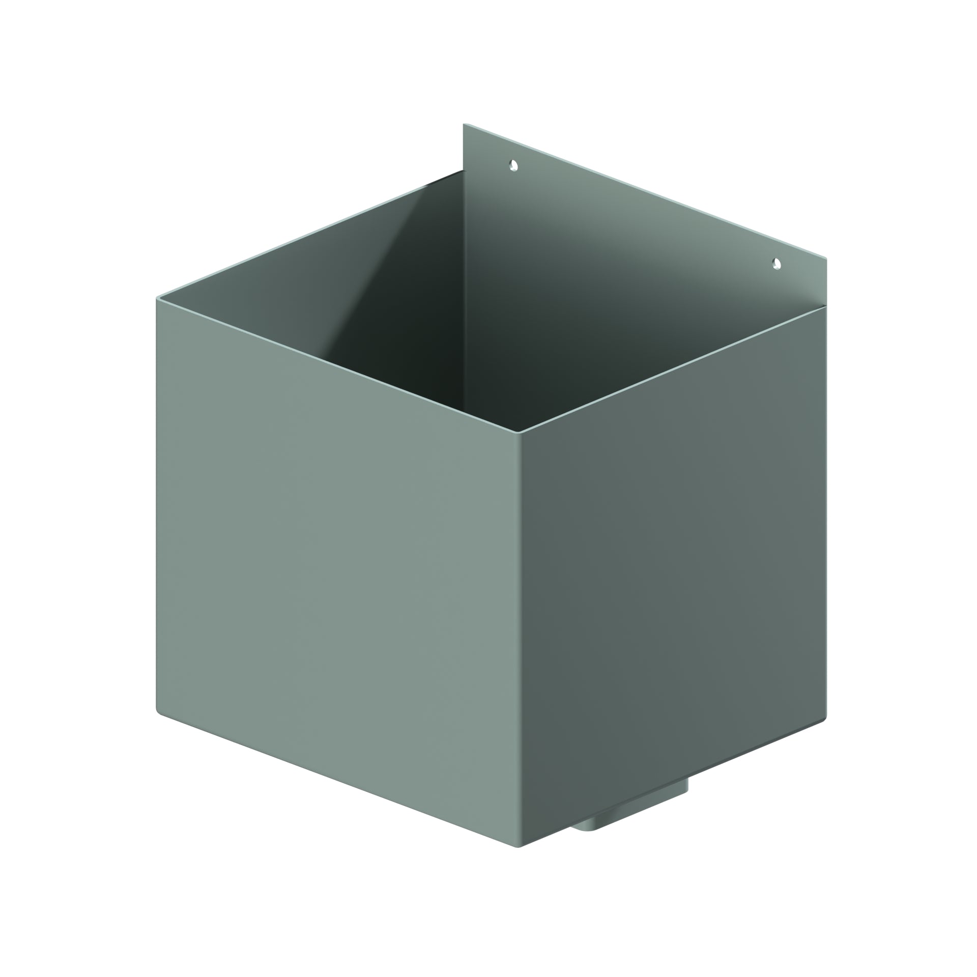 Dales Contemporary Square 101.6mm Downpipe - Box Hopper 250x225x225mm