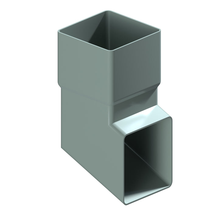 Dales Contemporary Square 101.6mm Downpipe - 112.5 Degree Pipe Shoe CW Socket