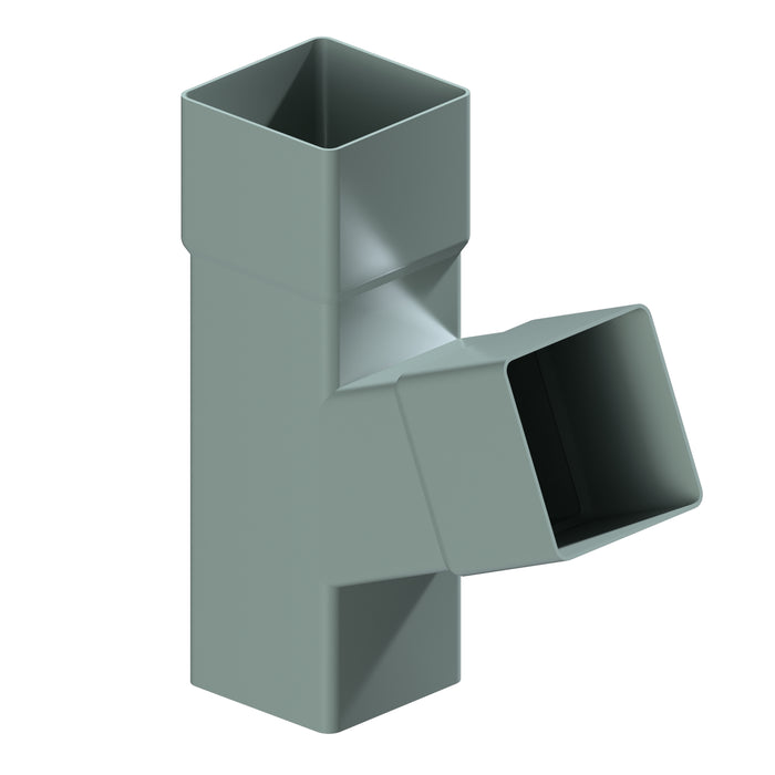 Dales Contemporary Square 101.6mm Downpipe - 112.5 Degree Pipe Branch CW Socket