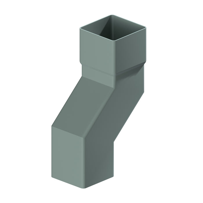 Dales Contemporary Square 101.6mm Downpipe - Pipe Offset 135 Degree (100mm Projection) CW Socket