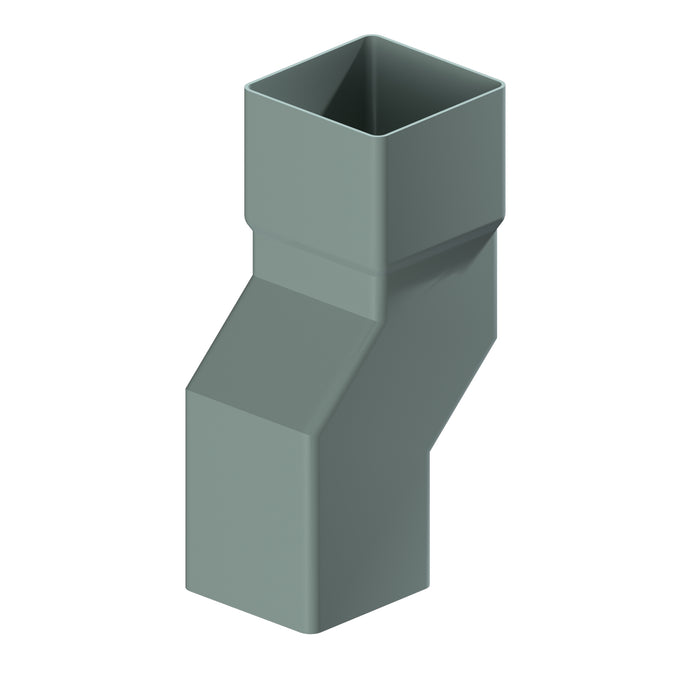 Dales Contemporary Square 101.6mm  Downpipe - Pipe Offset 135 Degree (50mm Projection) CW Socket