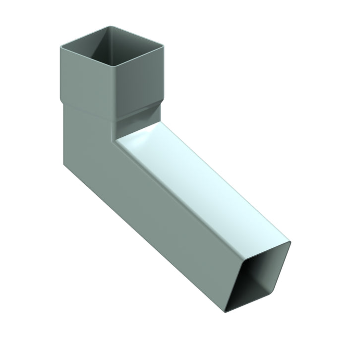 Dales Contemporary Square 101.6mm Downpipe - Long Tailed Elbow 112.5 Degree (300mm Projection) CW Socket