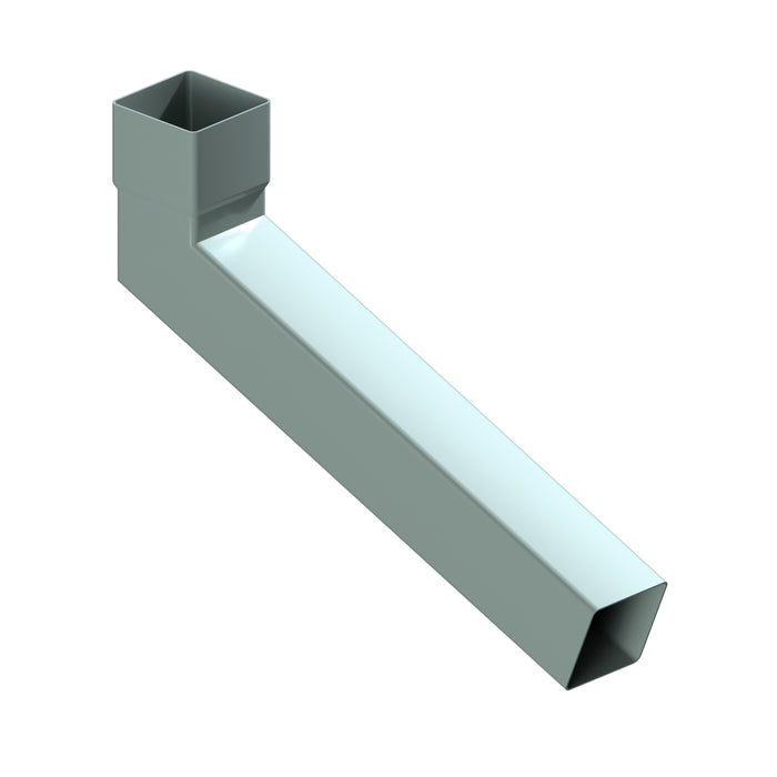 Dales Contemporary Square 101.6mm Downpipe - Long Tailed Elbow 112.5 Degree (600mm Projection) CW Socket