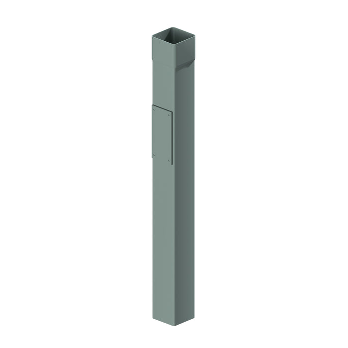 Dales Contemporary Square 101.6mm Downpipe - Rodding Access 750mm Long CW Socket & Cover Plate