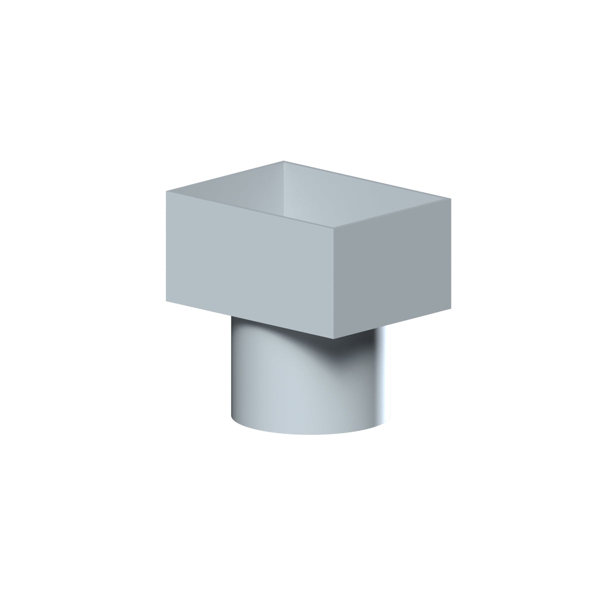 Dales Contemporary Rectangular 100x75mm  Downpipe - 100x75mm Sq to 76.2 Rd Adaptor