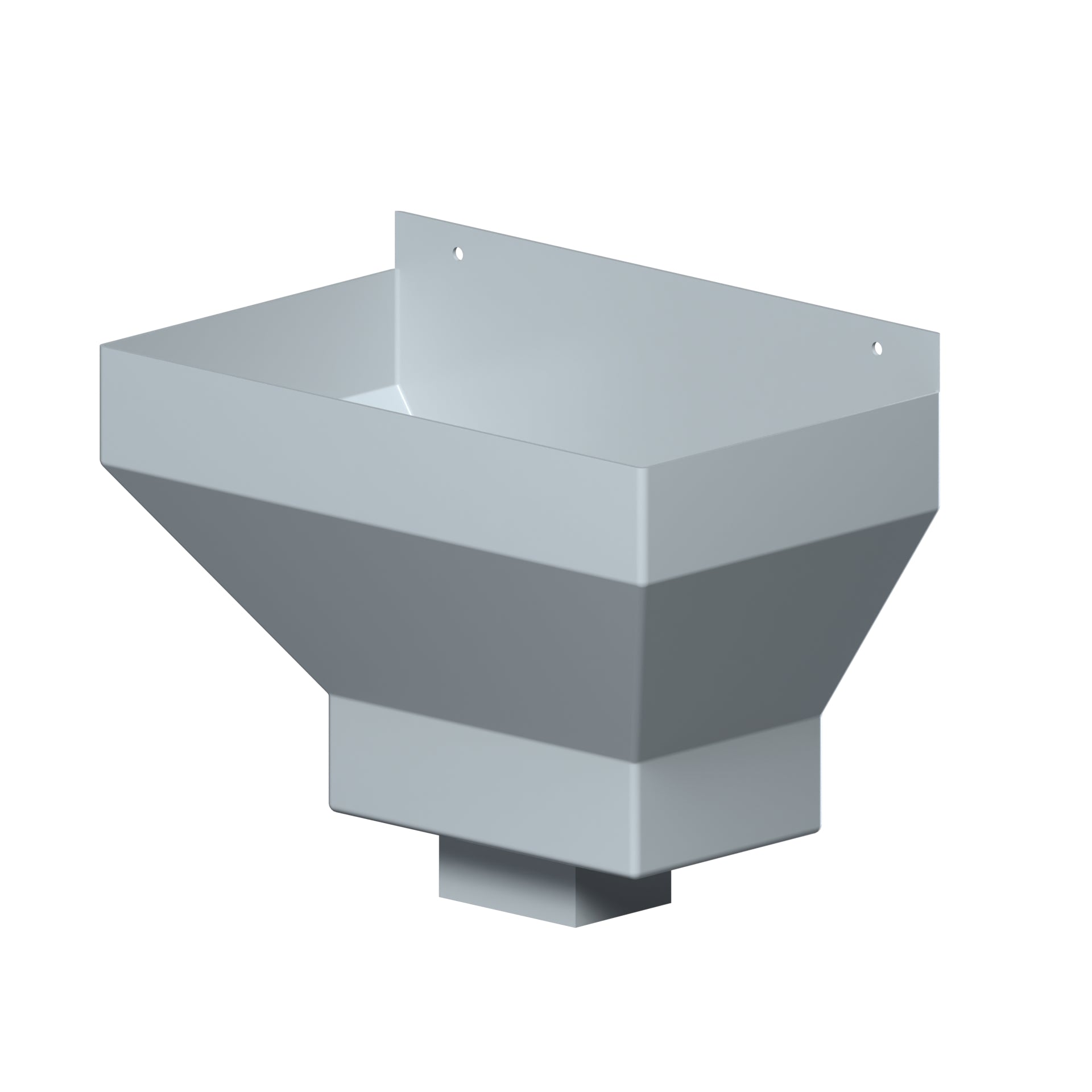 Dales Contemporary Rectangular 100x75mm Downpipe - Standard Hopper 30 mm Offset