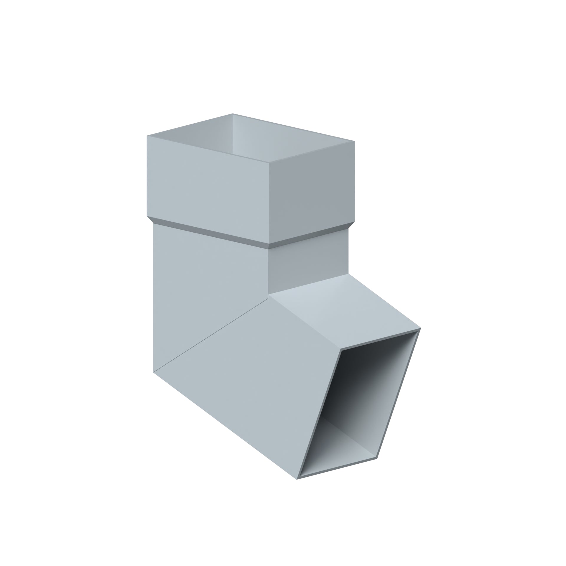 Dales Contemporary Rectangular 100x75mm Downpipe - Standard Pipe Elbow 112.5 Degree L/R