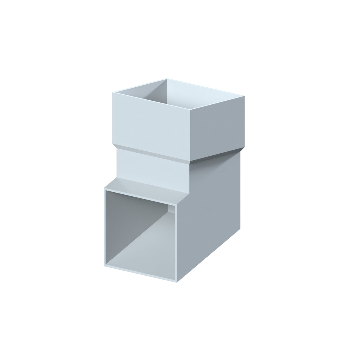Dales Contemporary Rectangular 100x75mm Downpipe - 112.5 Degree Pipe Shoe CW Socket